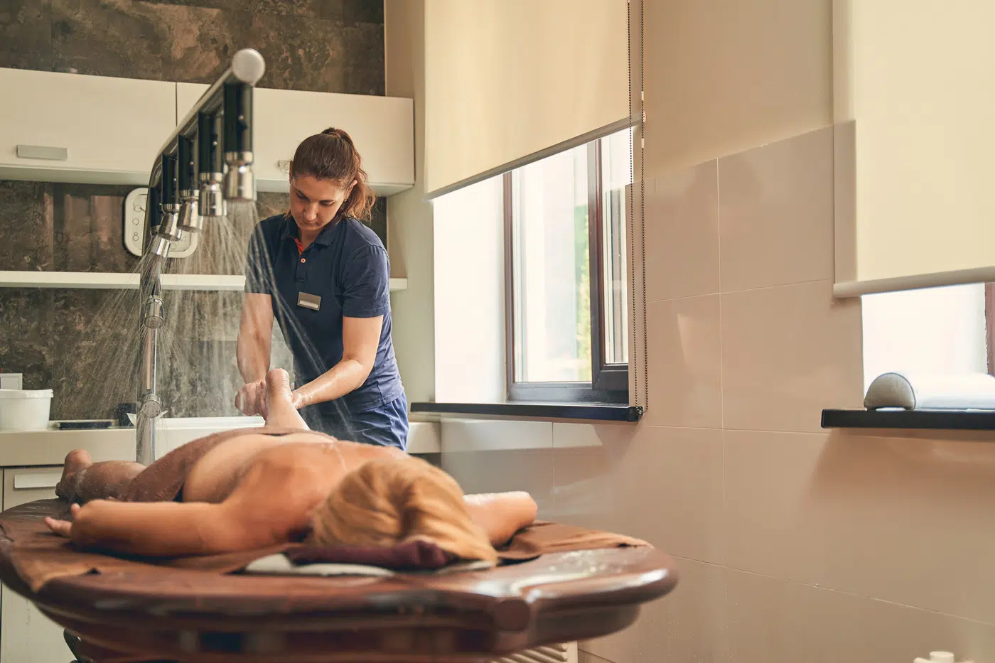 Sports recovery therapy and rehabilitation room